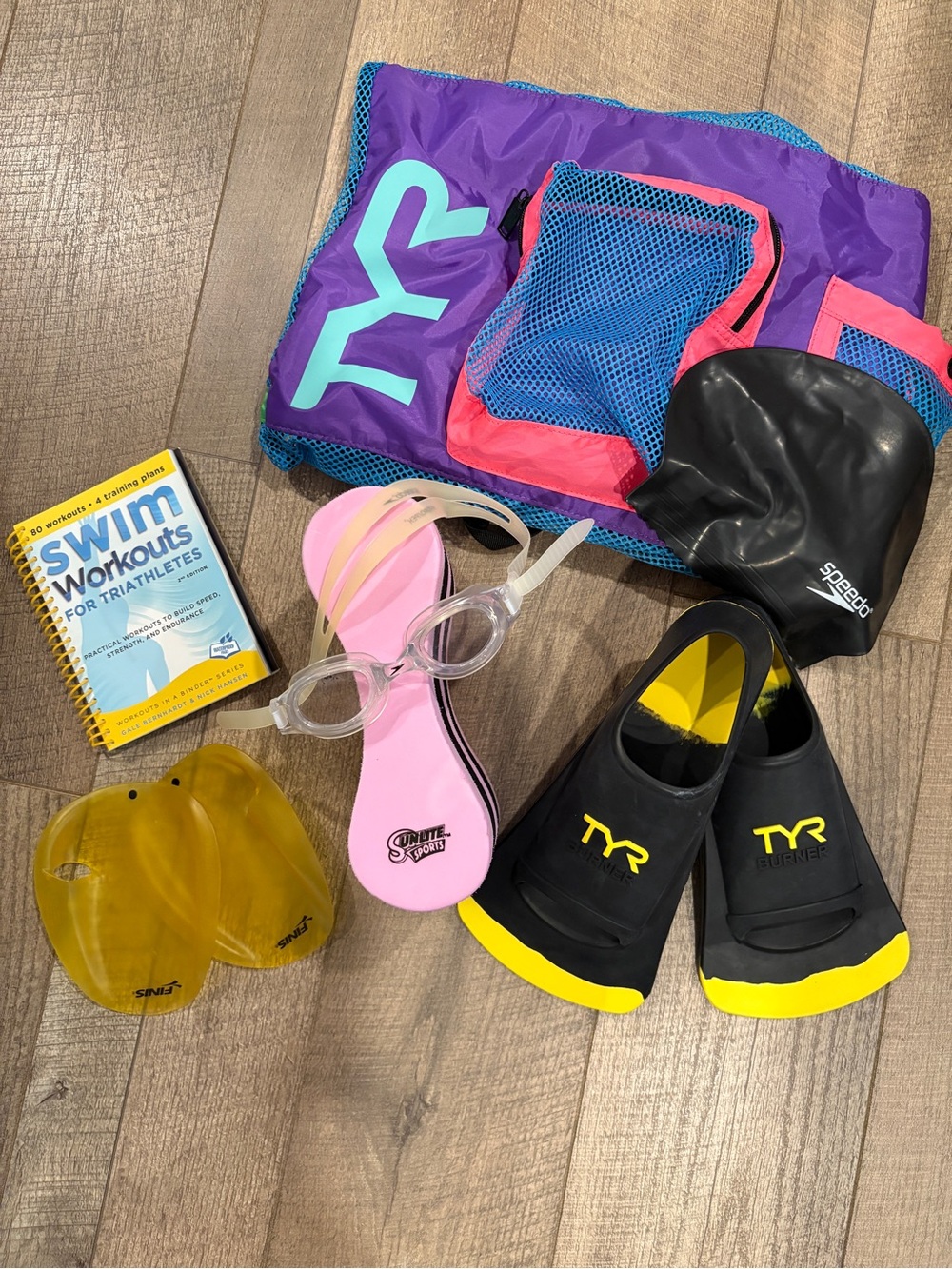 TYR Speedo Swim Training Kit with Mesh Gear Bag